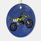 Weihnachtsgelbe Schmutz-Fahrrad-Verzierung Keramikornament (Links)