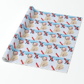 Weihnachtsgelber Labrador-Welpe Geschenkpapier (Ungerollt)