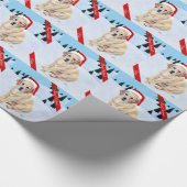 Weihnachtsgelber Labrador-Welpe Geschenkpapier (Ecke)