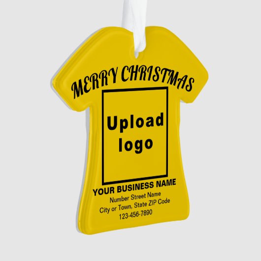 Weihnachtsgelber T - Shirt Form Acryl Ornament (Vorderseite)