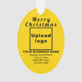 Weihnachtsgelbes ovales Acryldekor Ornament (Vorderseite)