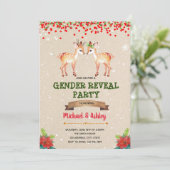 Weihnachtsgeld oder Geschlecht offenbaren Einladun Einladung (Stehend Vorderseite)