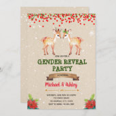 Weihnachtsgeld oder Geschlecht offenbaren Einladun Einladung (Vorne/Hinten)