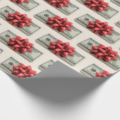 Weihnachtsgeld-Stack-Geschenk mit Ribbon Geschenkpapier (Ecke)