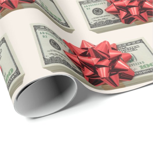 Weihnachtsgeld-Stack-Geschenk mit Ribbon Geschenkpapier (Rolleneckpunkt)