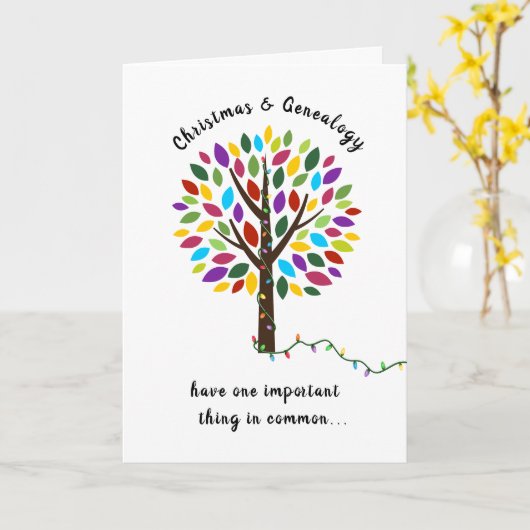 Weihnachtsgenealogie Familienbaum Namen hinzufügen Karte (Gelbe Blume)