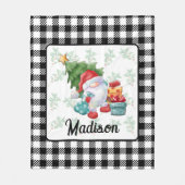 Weihnachtsgenom-Illustration Fleecedecke (Vorderseite)