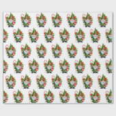 Weihnachtsgenom im Wasser mit Candy Cane Geschenkpapier (Flach)