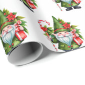 Weihnachtsgenom im Wasser mit Candy Cane Geschenkpapier (Rolleneckpunkt)