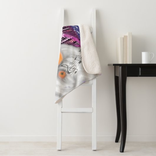 Weihnachtsgenom in Lila Hat Baby Sherpa Blanket Sherpadecke (Beispiel)