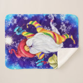 Weihnachtsgenom mit Bells Baby Sherpa Blanket Sherpadecke (Vorderseite (Horizontal))