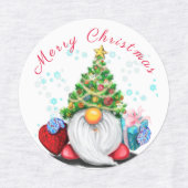 Weihnachtsgenom mit Geschenksticker Etiketten (Design 1)