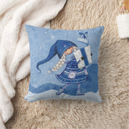 Weihnachtsgenom mit Geschenkwürfelchen Kissen