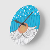 Weihnachtsgenome Winter Hat Beard Sweater Runde Wanduhr (Winkel)