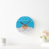 Weihnachtsgenome Winter Hat Beard Sweater Runde Wanduhr (Zuhause)