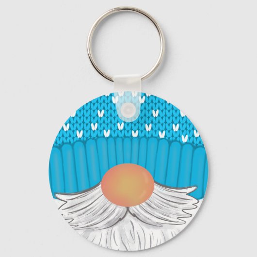 Weihnachtsgenome Winter Hat Beard Sweater Schlüsselanhänger (Vorderseite)