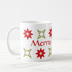 Weihnachtsgeometrische Sterne Kaffeetasse