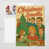 Weihnachtsgerüche Ein Retro-Feiertags-Stinker Feiertagskarte (Vorne/Hinten)