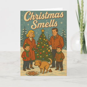 Weihnachtsgerüche" Vintage Stil Lustig Feiertagskarte