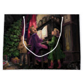 Weihnachtsgesang auf dem Malen Große Geschenktüte (Vorderseite)