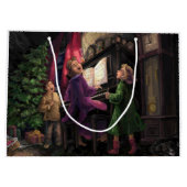 Weihnachtsgesang auf dem Malen Große Geschenktüte (Rückseite)