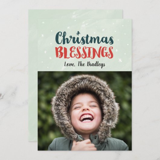 Weihnachtsgesang in Aquarellen Feiertagskarte (Vorne/Hinten)