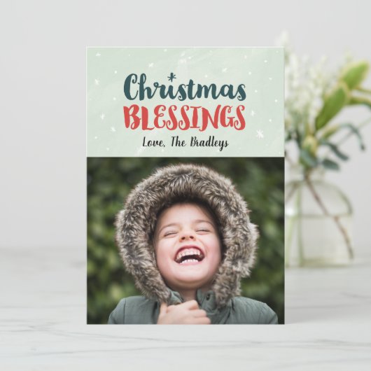 Weihnachtsgesang in Aquarellen Feiertagskarte (Stehend Vorderseite)