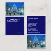 Weihnachtsgeschäft - Deep Navy Visitenkarte (Vorne/Hinten)