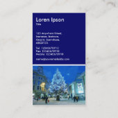 Weihnachtsgeschäft - Deep Navy Visitenkarte (Rückseite)