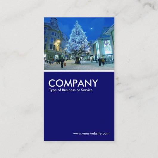 Weihnachtsgeschäft - Deep Navy Visitenkarte (Vorderseite)