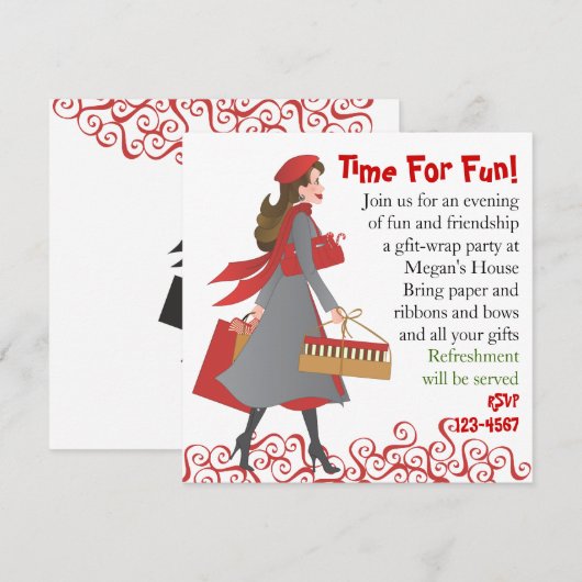 Weihnachtsgeschäft Einladung (Vorne/Hinten)