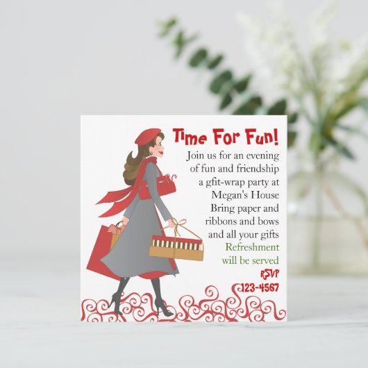 Weihnachtsgeschäft Einladung (Stehend Vorderseite)