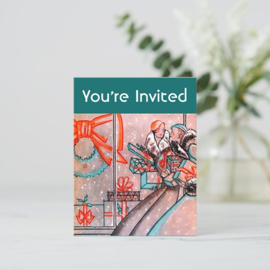 Weihnachtsgeschäft Einladung (Stehend Vorderseite)