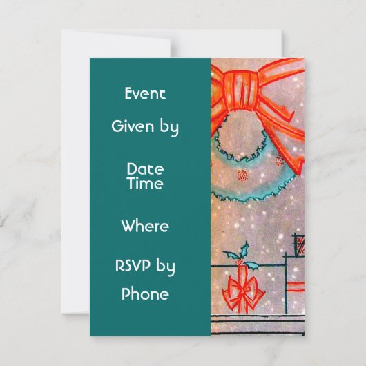 Weihnachtsgeschäft Einladung (Rückseite)