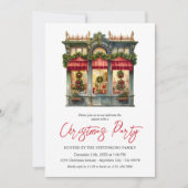 Weihnachtsgeschäft Elegante Red White Holiday Part Einladung (Vorderseite)