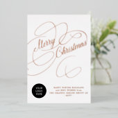 Weihnachtsgeschäft Firmengrüße Logo Folien Feiertagskarte (Stehend vorne)