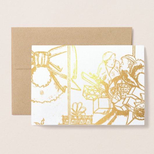 Weihnachtsgeschäft Folienkarte (Vorderseite mit Umschlag)