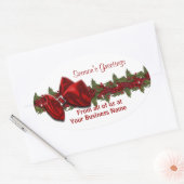 Weihnachtsgeschäft Gruß PERSONALISIEREN Ovaler Aufkleber (Umschlag)