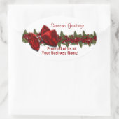 Weihnachtsgeschäft Gruß PERSONALISIEREN Ovaler Aufkleber (Tasche)