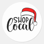 Weihnachtsgeschäft Kunst Runder Aufkleber (Vorderseite)