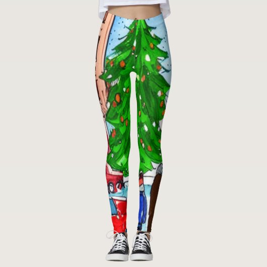 Weihnachtsgeschäft Leggings (Vorderseite)