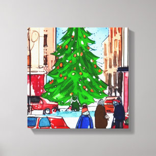 Weihnachtsgeschäft Leinwanddruck