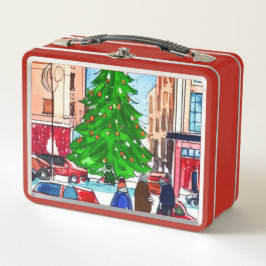 Weihnachtsgeschäft Metall Brotdose