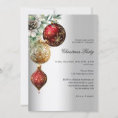 Weihnachtsgeschäft mit Silbergold-Bauern Weihnacht Einladung (Vorderseite)