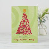 Weihnachtsgeschäft Party Unternehmensgeschäft Einladung (Stehend Vorderseite)