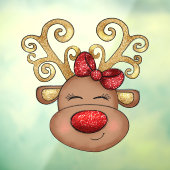 Weihnachtsgeschäft Rentierfass Kunst Fensteraufkleber (Blatt 3)