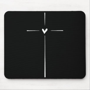 Weihnachtsgeschäft Uni Modern Schwarzes Herz Relig Mousepad