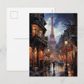 Weihnachtsgeschäfte in Paris Feiertagspostkarte (Vorne/Hinten)