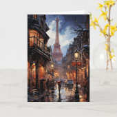 Weihnachtsgeschäfte in Paris Karte (Gelbe Blume)