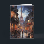 Weihnachtsgeschäfte in Paris Karte<br><div class="desc">Paris im Regen,  während Sie Ihre Weihnachtsgeschäfte machen.</div>